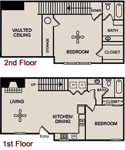 Two Bedroom / Two Bath /Townhome